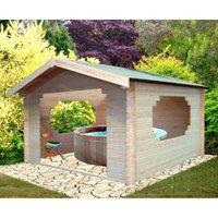 Shire 11 ft x 11 ft Bere Log Cabin, Brown