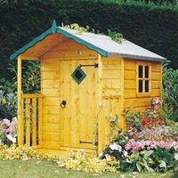 Shire Hide Handmade Playhouse with Veranda, Brown