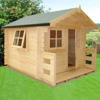 Shire Salcey Mini Log Cabin Playhouse, Brown