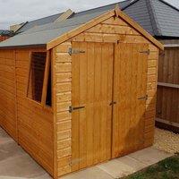 Shire Warwick 12 ft x 6 ft Shiplap Shed, Brown