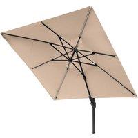Platinum Challenger T2 Glow 3m Square Parasol (base not included) - Taupe, Brown