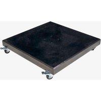 Platinum Modena Wheeled 90kg Polished Parasol Base - Black, Black