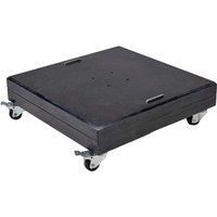 Platinum Modena Wheeled 150kg Polished Parasol Base - Black, Black