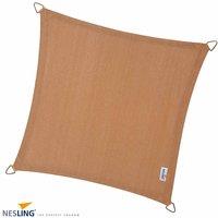 Nesling Coolfit 3.6m Square Shade Sail with Accessory and Fixing Kit - Sand