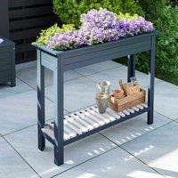 Florenity Galaxy High Planter with Zinc Tray - Grey, Grey