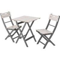Florenity Grigio Bistro Set - Grey, Grey