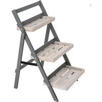 Florenity Grigio Folding Pot Shelf - Grey, Grey