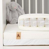 CuddleCo Signature HypoAllergenic Bamboo Cot Bed Mattress, Cream