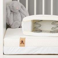 CuddleCo Harmony HypoAllergenic Bamboo Sprung Cot Bed Mattress, Cream