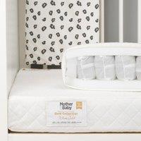 Mother&Baby White Gold Anti Allergy Pocket Sprung Cot bed Mattress, White