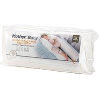 Mother&Baby Organic Cotton 12ft Deluxe Body and Baby Support Pillow, White