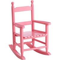 Interiors By Premier Housewares Childrens Rocking Chair Pink Wood, Pink