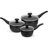 Prestige Thermo Smart Non-Stick Induction 3pc Saucepan Set, Black