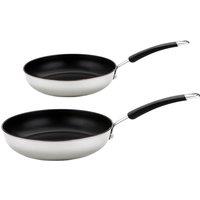 Meyer Induction S/Steel Non-Stick Frypan 2pk - 20/28cm, Silver