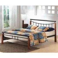 Franklin Double Bed Black/Dark Oak, Black