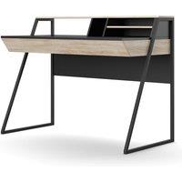 Solstice Larissa Desk - Black/Light Sonoma Oak, Black