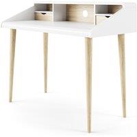 Solstice Chara Desk - White /Oak, White
