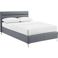 Arco PU Faux Leather Double Bed Grey, Grey