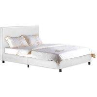 Fusion PU Faux Leather Single Bed White, White