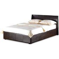 Fusion Storage PU Faux Leather King Bed Black, Black