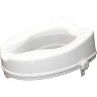 Aidapt 4 Inch Raised Toilet Seat No Lid - White