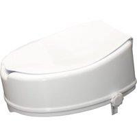 Aidapt 6 Inch Raised Toilet Seat with Lid - White, White