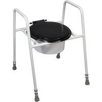 Aidapt Solo Skandia Raised Toilet Frame with Seat and Lid - Black & White