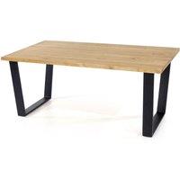 Core Products Texas Solid Wood Coffee Table With Black Metal Legs