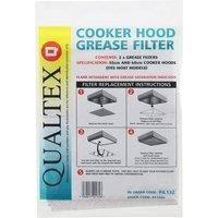 Qualtex Cooker Hood Red Line Grease Filters 50x 60cm - 2pk, White