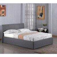 Fusion Fabric Storage 4 Foot Bed Grey, Grey