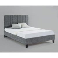 Livingstone Fabric King Size Bed Grey, Grey