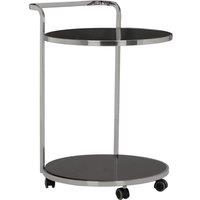 Premier Housewares 2 Tier Drinks Trolley - Black, Black