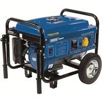 Draper Petrol Generator with Wheels (2.2kVA/2.0kW), Black