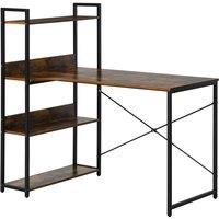 Zennor Altitude Shelf Desk - Black/Brown, Brown
