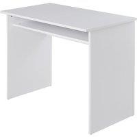 Zennor Script Desk - White, White