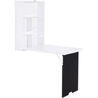 Zennor Drop It Fold Down Desk Table - White/Black, White