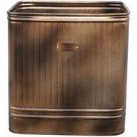 Ivyline Outdoor Hampton Square Metal Planter 35cm - Copper, Brown