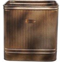 Ivyline Outdoor Hampton Square Metal Planter 45cm - Copper, Brown