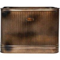 Ivyline Outdoor Hampton Rectangular Metal Planter 45cm - Copper, Brown