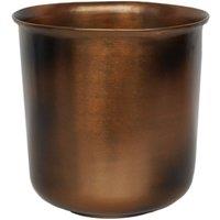 Ivyline Outdoor Hampton Metal Planter H28 x W27.5cm - Copper, Brown