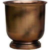 Ivyline Outdoor Hampton Metal Urn 22cm - Copper, Brown