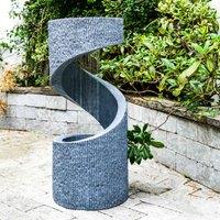 Ivyline Outdoor Spiral Water Feature, Grey