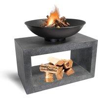 Ivyline 36cm Fireball & Rectangle Console - Cement