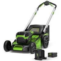 Greenworks 60v Cordless 46cm Brushless Self Propelled Lawn Mower with 4Ah Battery and Charger