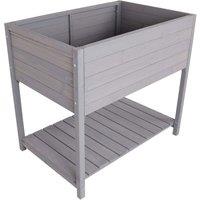 Charles Bentley Wooden Planter - Grey, Grey