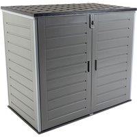 Charles Bentley 1170L Outdoor Storage Cabinet - Grey and Black, Grey