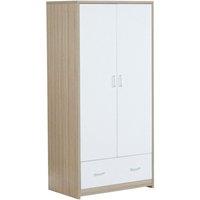 Babymore Luno Veni Wardrobe White Oak Effect, Brown