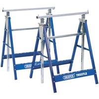 Draper Telescopic Saw Horses Or Builders Trestles Dimensions 685 x 810-1300mm - Pair, Black