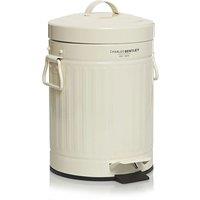 Charles Bentley Retro 3L Mini Pedal Bin - Cream, White