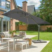 Garden Must Haves Royce Executive Cantilever Parasol Included (base not included) - Carbon, Black